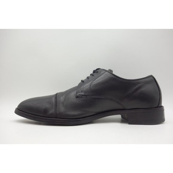 Cole Haan Black Leather Cap Toe Lace Up Oxfords Shoes Men\'s 9.5 W